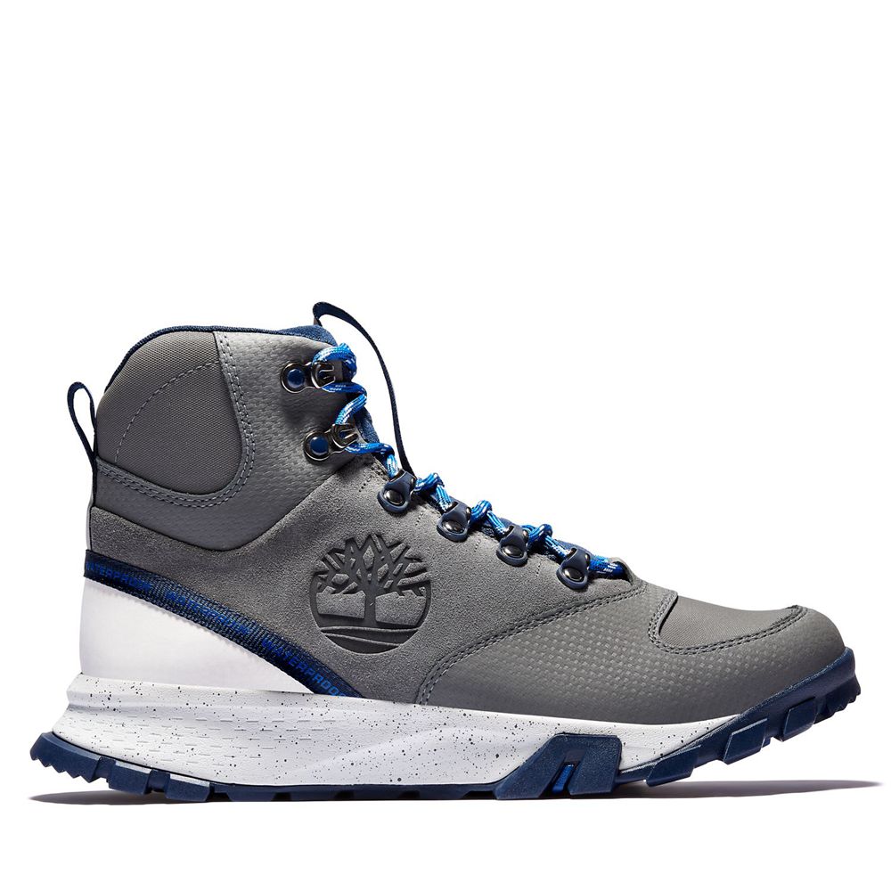 Botas de Montaña Timberland Hombre Garrison Trail Waterproof Altas Gris/Azules - Chile WJE-491780